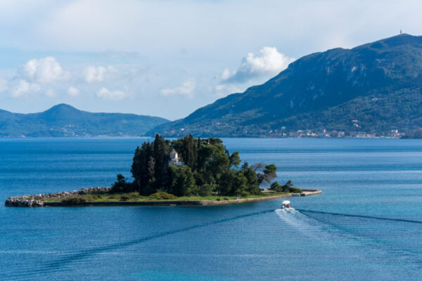 The beautiful pontikonisi island,Corfu,Greece